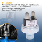 Air Pressure Switch for Air Ride Suspension Compressor Tank (165-200psi)