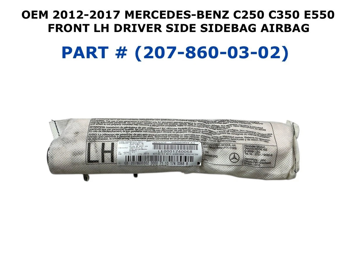 Front Left Side Airbag for Mercedes-Benz C250 C350 E550 (2012–2017)