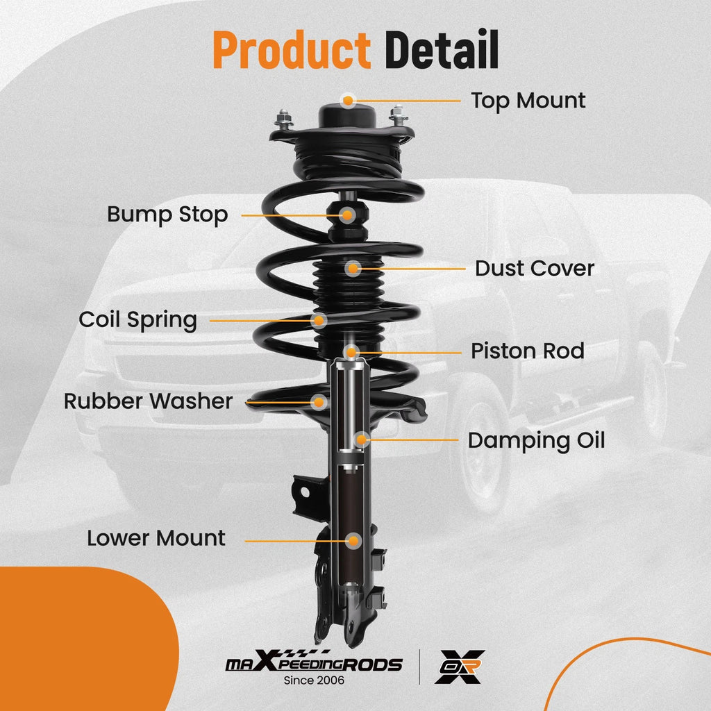 4X Front Struts & Sway Bar Link for Kia Forte/Forte Koup/Forte5 (2010–2013)