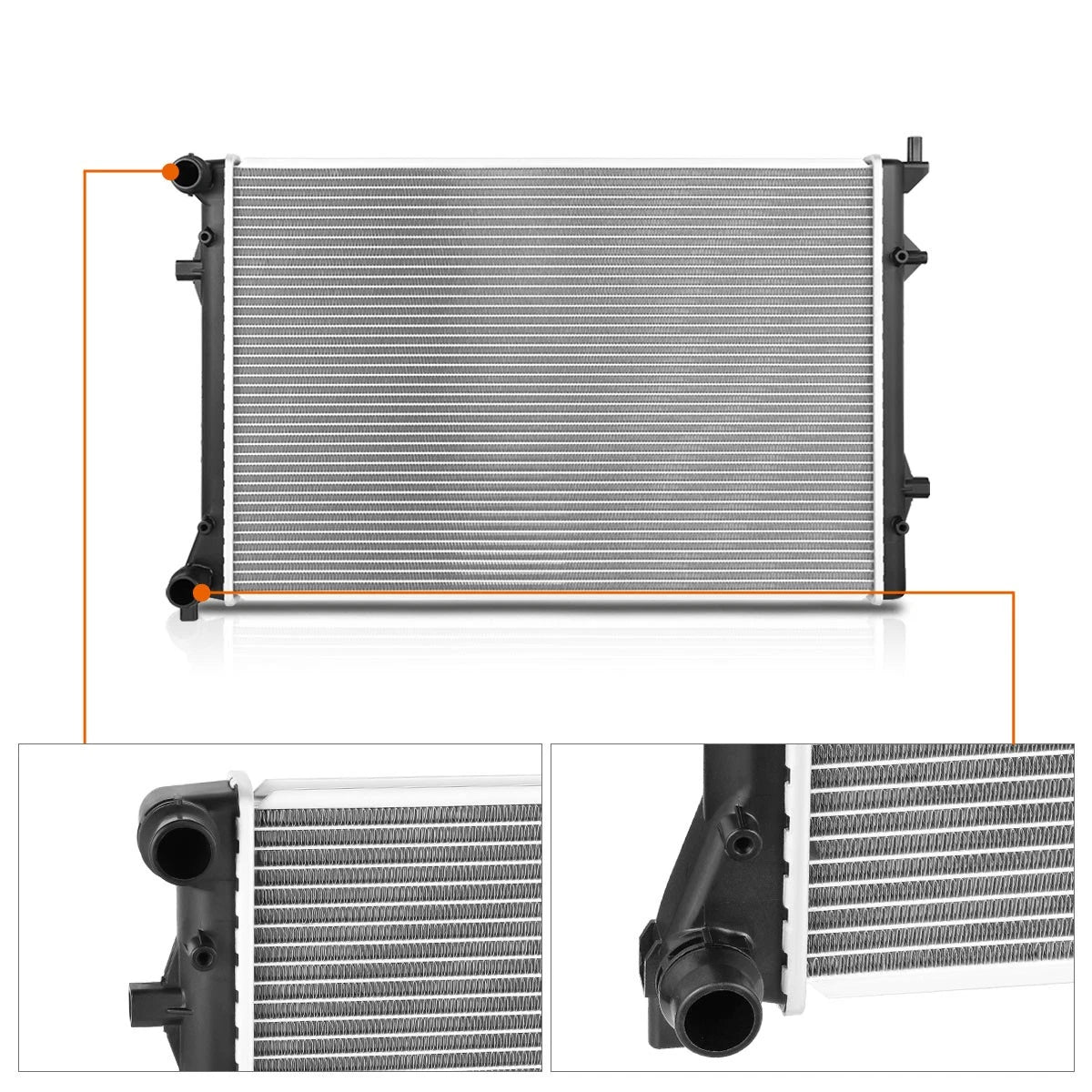 Aluminum Core Cooling Radiator DPI-2964 for Audi A3 TT Quattro (2006–2009) & VW EOS Passat (2007–2018)
