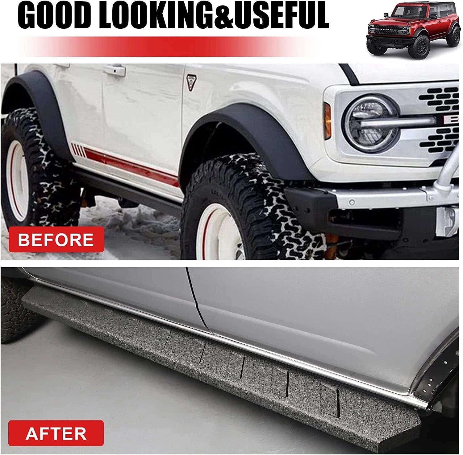 Running Boards Side Steps for Ford Bronco (2021–2023)