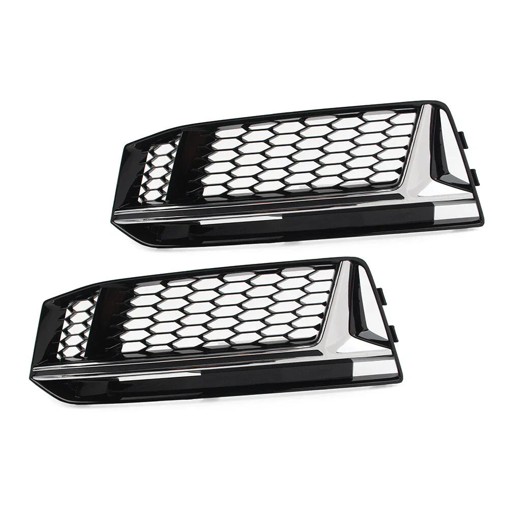 Honeycomb Mesh Fog Light Grille Cover for Audi A4 B9 S4 (2016-2018)