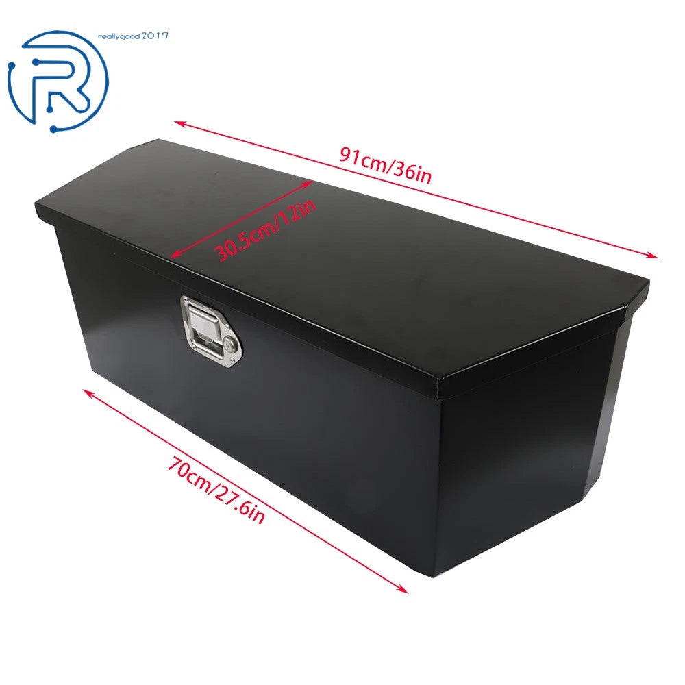 Truck Tongue Tool Box for Flatbed Trailers (35" x 12.2" x 11.8") Black