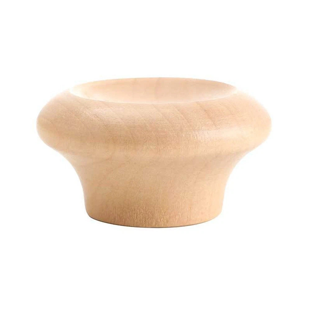 Replacement Wood Pot Lid Knob Handle with Stainless Steel Base