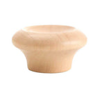 Replacement Wood Pot Lid Knob Handle with Stainless Steel Base