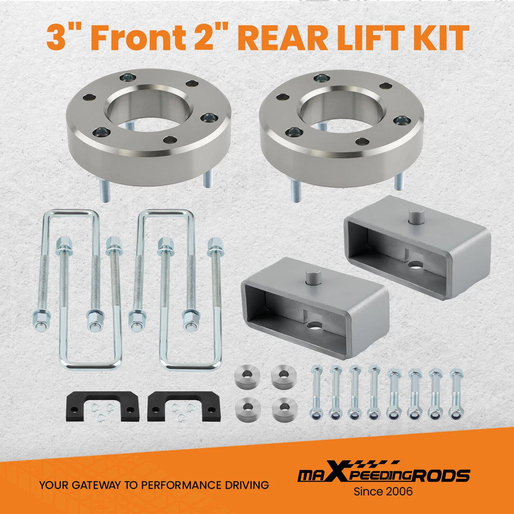 3 Inch Front 2 Inch Rear Lift Kit for GMC Sierra, Chevy Silverado 1500 (2007–2020)