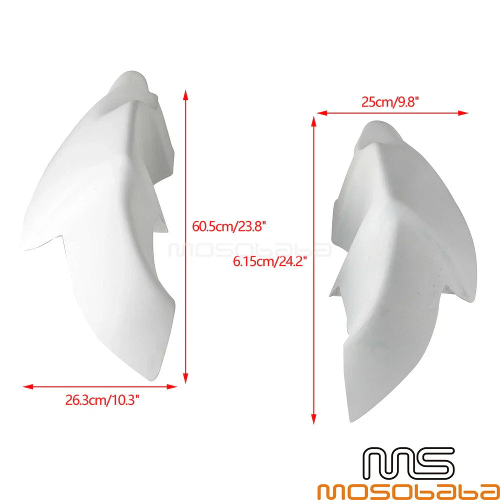 White Upper Lower Fairings w/7" Headlight & Mounts for Harley Low Rider (2016-2023)