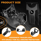 Gooseneck Trailer Hitch Lock for RV Trailers (Heavy Duty, Black)