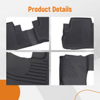 All-Weather Floor Mats Liner for Honda CR-V (2007–2011) Waterproof TPE