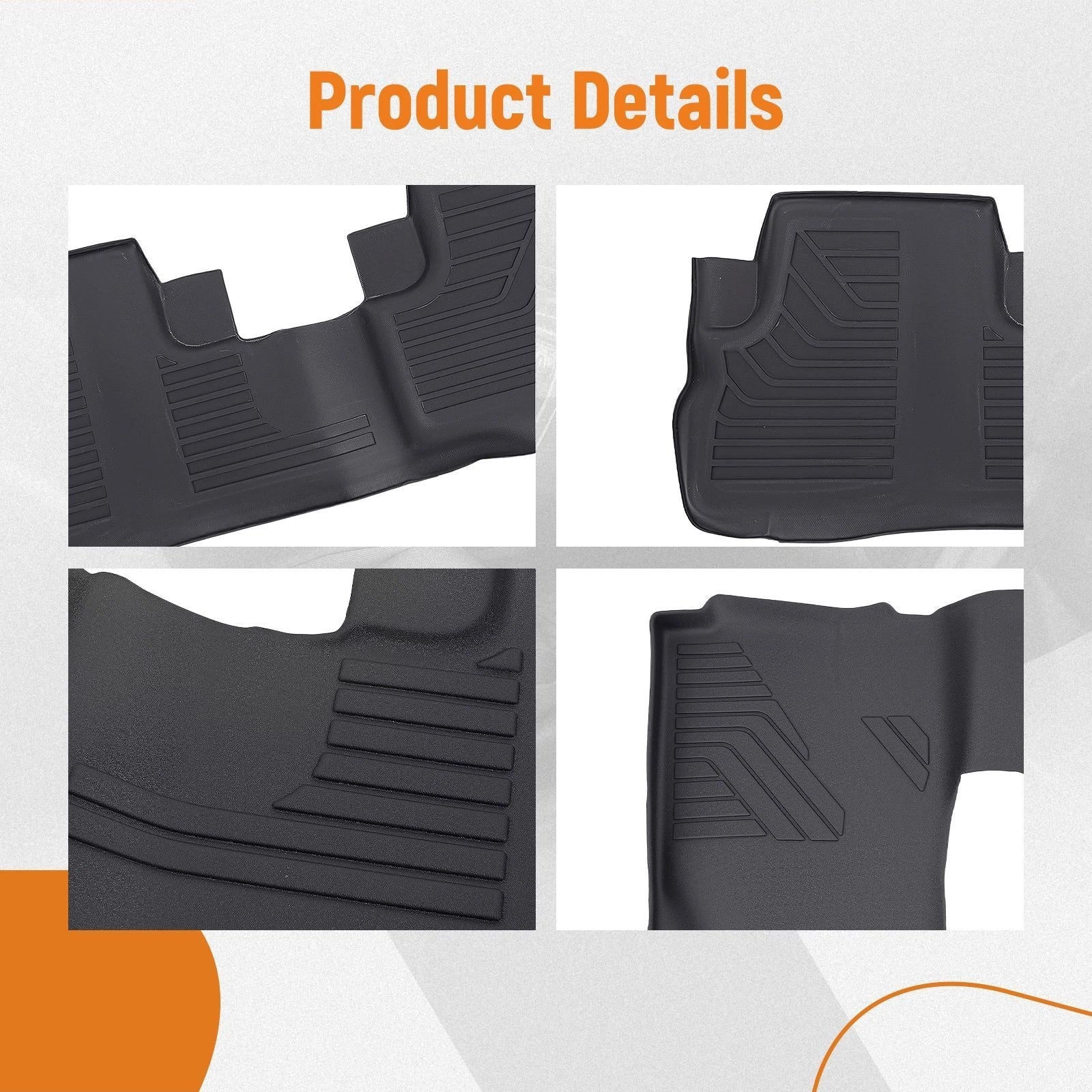 All-Weather Floor Mats Liner for Honda CR-V (2007–2011) Waterproof TPE