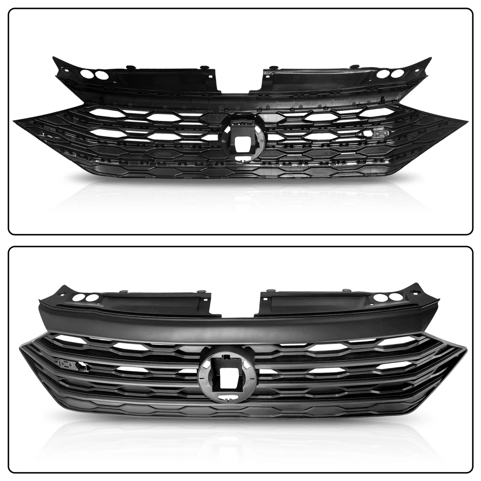 Matte Glossy Black Bumper Grille for Volkswagen Jetta (2019–2020)