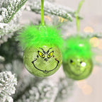 Cute Green Elf Christmas Tree Ornaments - 1 Xmas Balls Decor