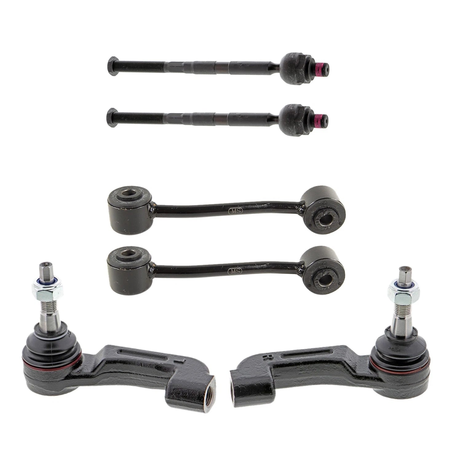 Set of 4 Mevotech Supreme Tie Rod Ends & Sway Bar Links for Nitro (2007)