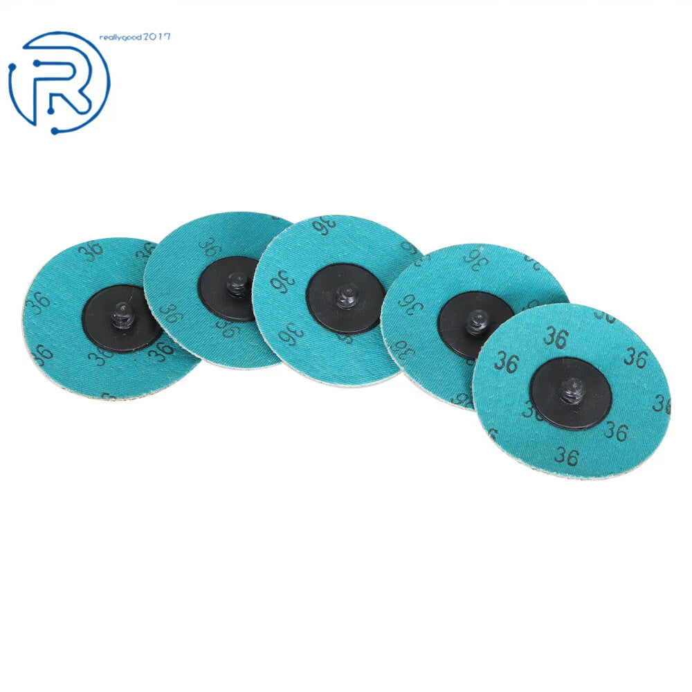 25 Pack 3" 36 Grit Aluminum Oxide Sanding Discs for Die Grinder