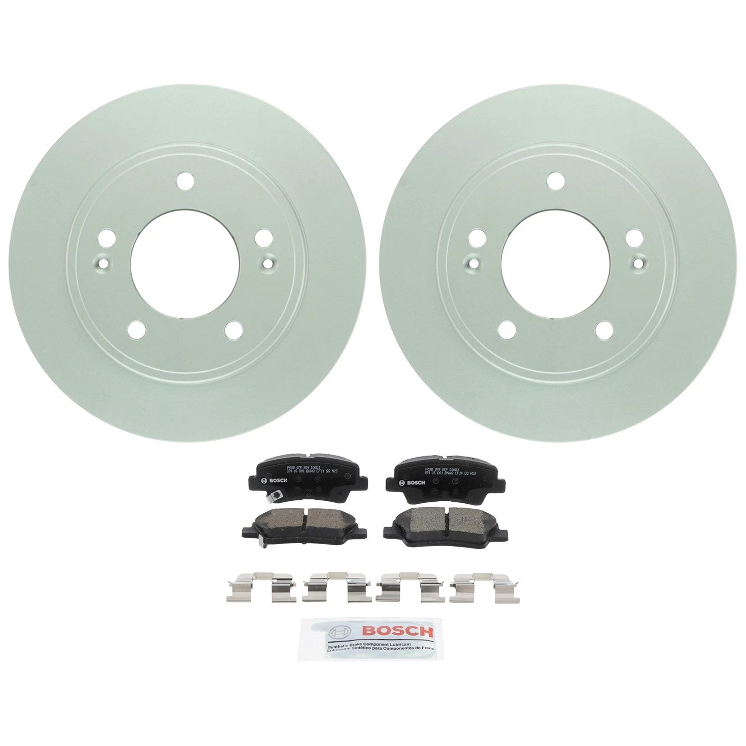 Bosch QuietCast Rear Rotors & Ceramic Brake Pads for Elantra Forte Soul (2011–2023)
