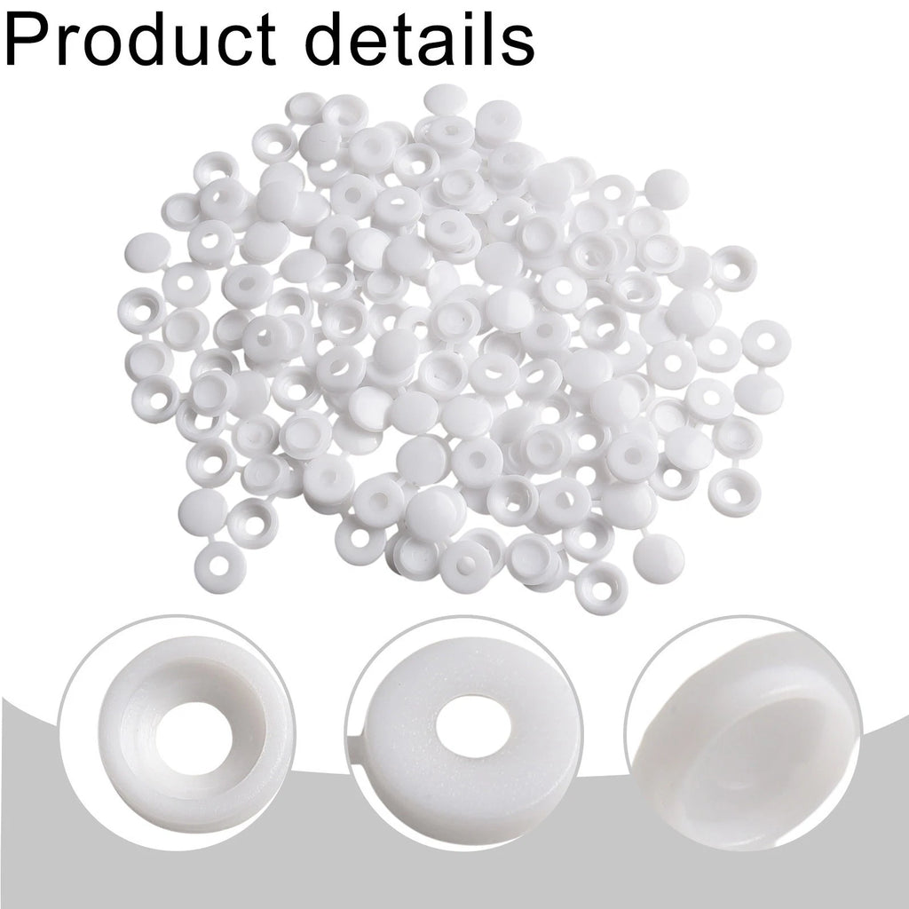 Pack of 100 Black Screw Head Cover Caps for M5 Screw Heads