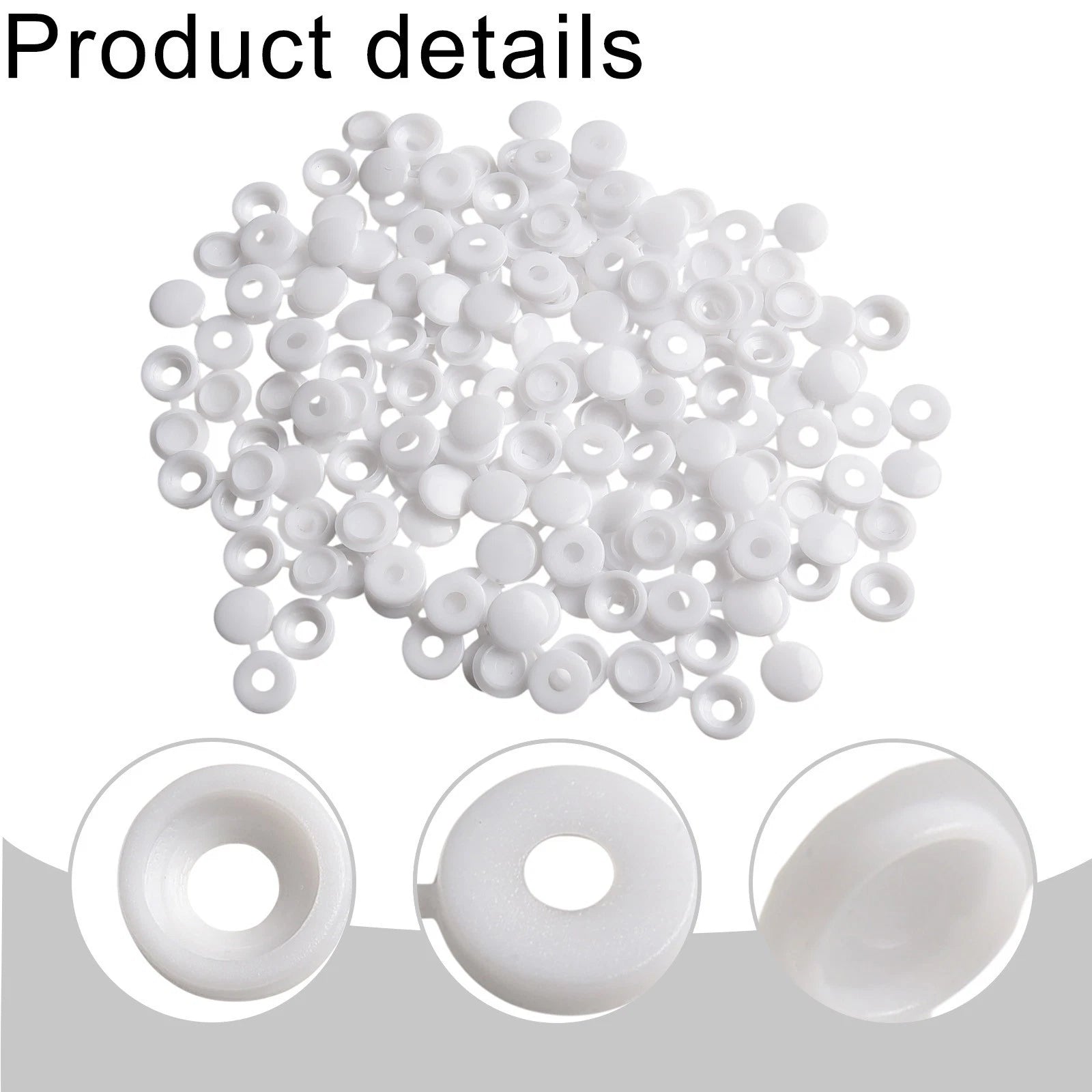 Pack of 100 Black Screw Head Cover Caps for M5 Screw Heads