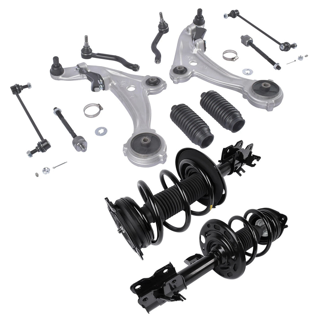 12pc Front Struts w/Spring Lower Control Arms Tierod for Nissan Altima (2007–2013)