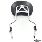 Chrome Backrest Sissy Bar Pad Docking for Harley Touring Road King (1997–2008)
