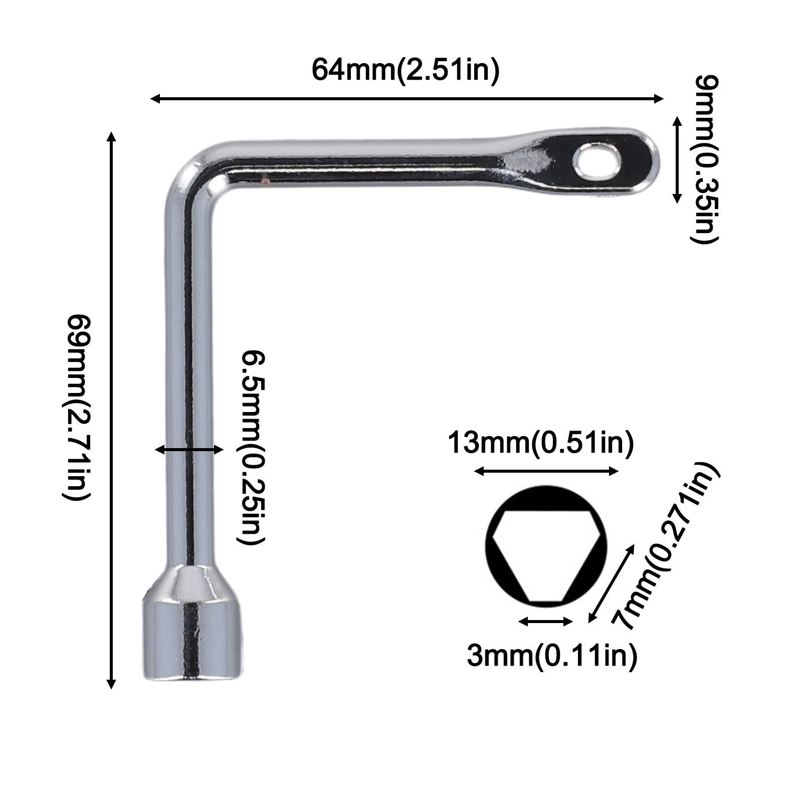 Triangle Wrench for Train Electrical Elevator Cabinet Water Meter Valve
