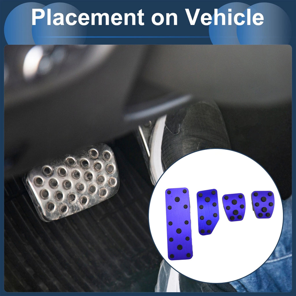 Set of 4 Manual Transmission Accelerator Pedal Covers for Subaru XV (2018–2021) Blue