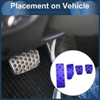 Set of 4 Manual Transmission Accelerator Pedal Covers for Subaru XV (2018–2021) Blue