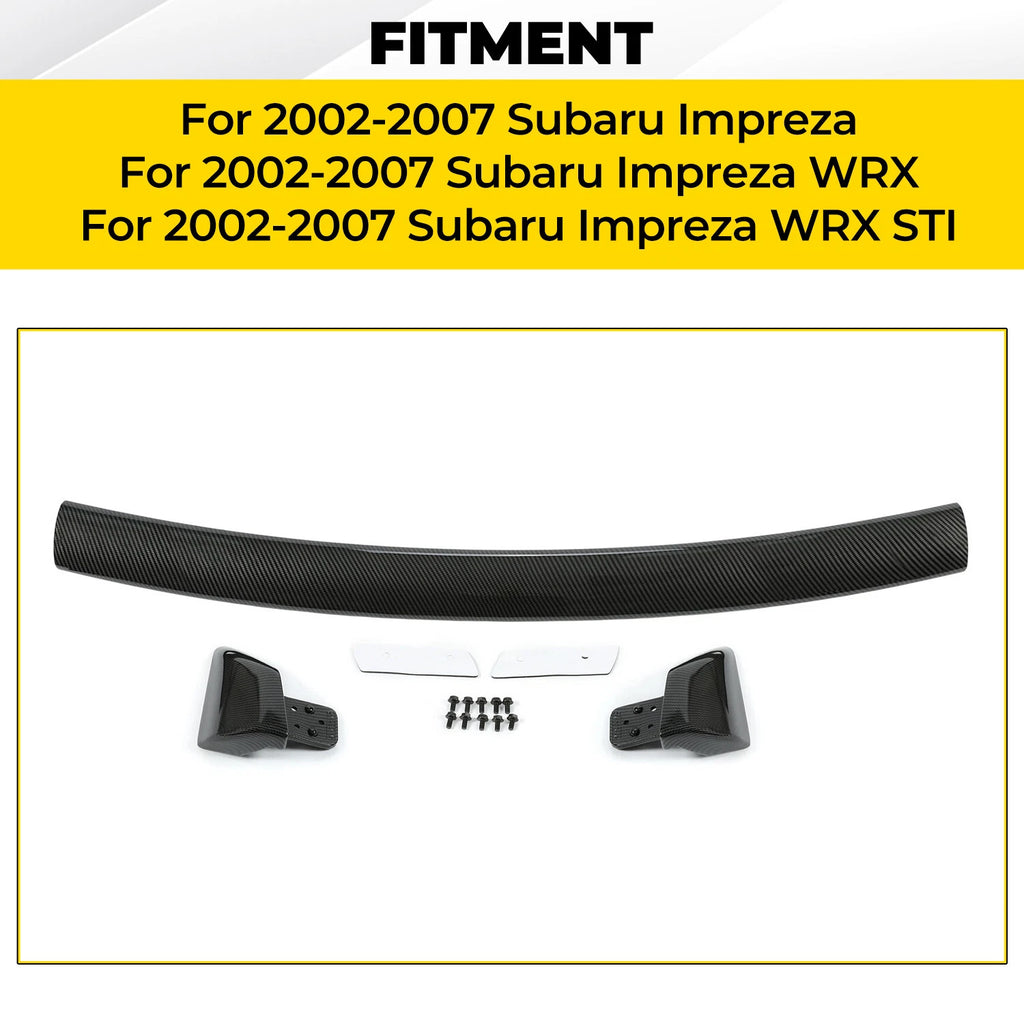 Carbon Fiber Rear Window Roof Spoiler for Subaru Impreza WRX STI (2002–2007)