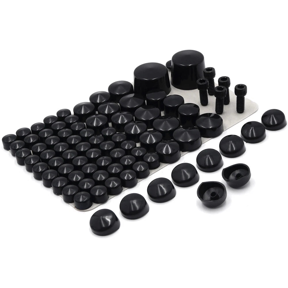 Bolts Toppers Caps for Harley Softail Twin Cam (2007–2010) Black