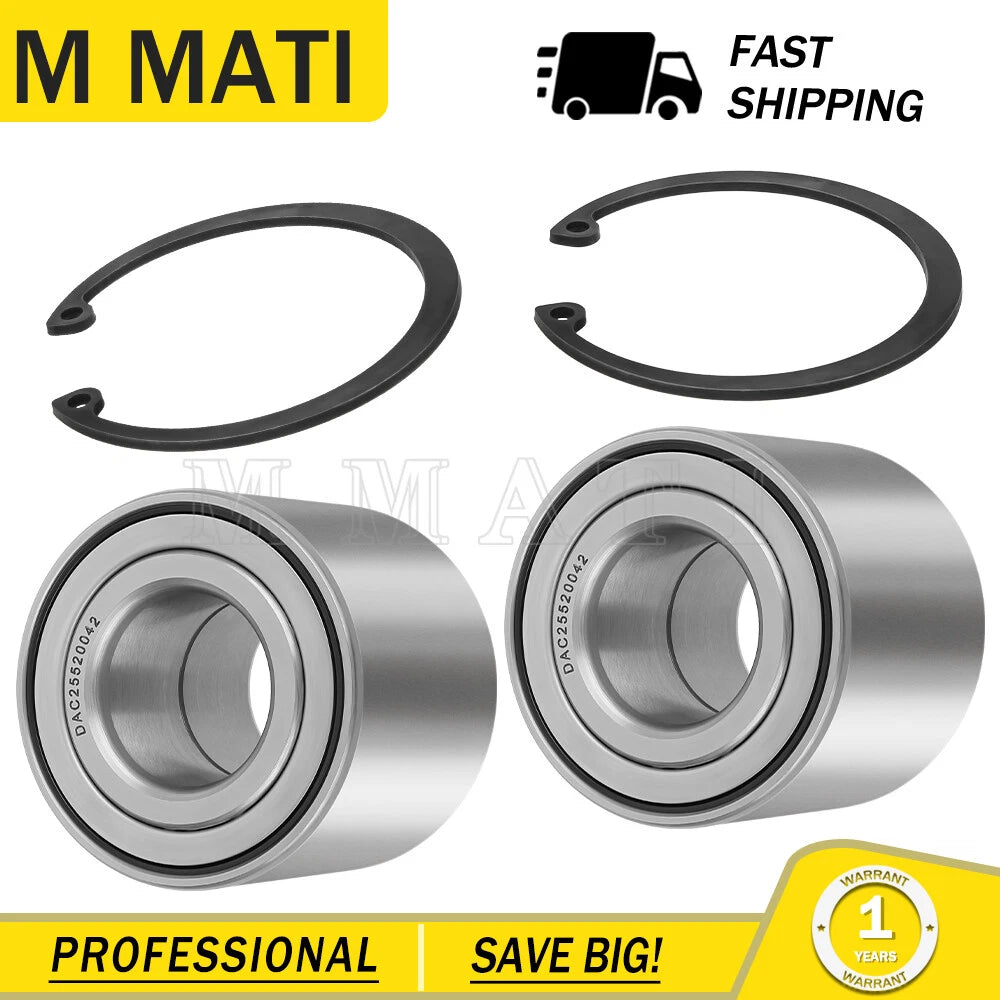 2X Rear Brake Hub Wheel Bearings for Kawasaki Brute Force 650 750 TERYX 750 (2003–2020)