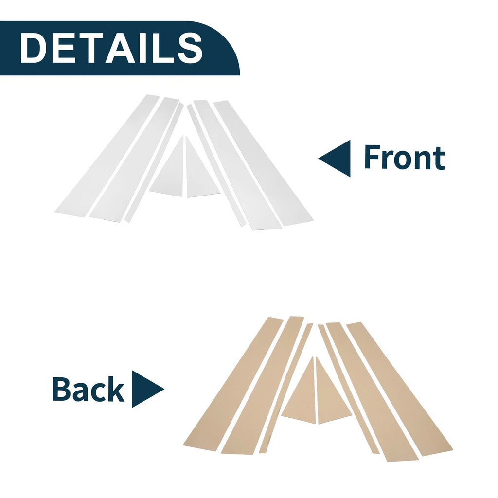 8 Pcs Door Pillar Window Trim for Honda Odyssey (2005–2008) Chrome