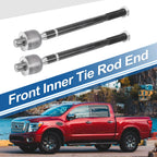 2X Front Inner Tie Rod End Links for Nissan Pathfinder, INFINITI QX60