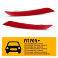 2X Rear Bumper Reflectors Red for BMW 528i/535i/550i xDrive (2010–2013)