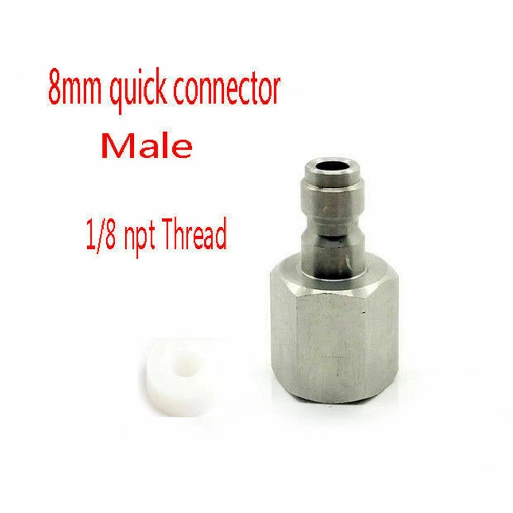 2pcs 1/8 NPT Quick Connector 8mm Male Coupler for Automotive