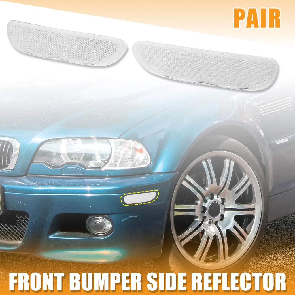 Pair Front Bumper Reflector Side Marker for BMW 325Ci 330Ci 323Ci 328Ci (2001–2006)