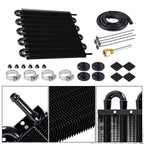 10 Pass Aluminum Engine Oil Cooler Radiator with Hose Mounting Kit