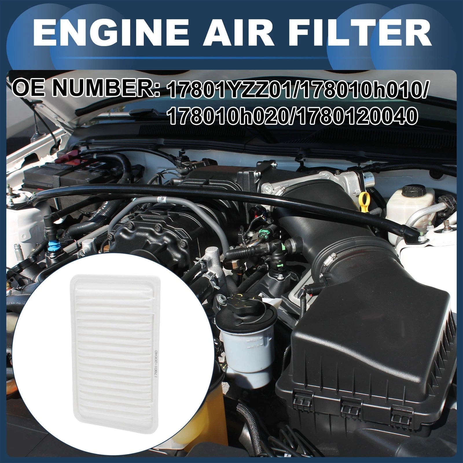 Engine Air Filter No. 17801YZZ01 for Toyota Camry 2.4L 3.0L (2002–2011)
