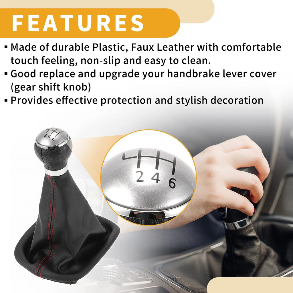 6 Speed Gear Shift Knob with Cover for VW Passat (2005–2010)