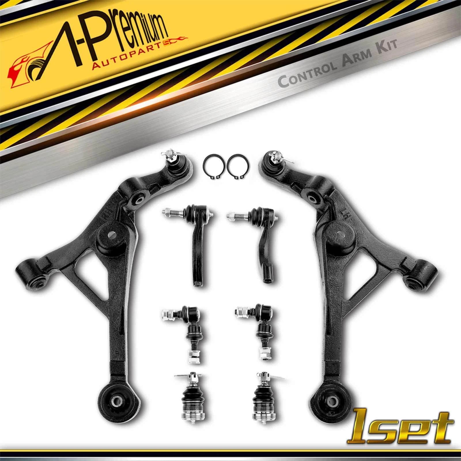 Set of 8 Front Lower Control Arms with Ball Joints for Chevy Dodge
