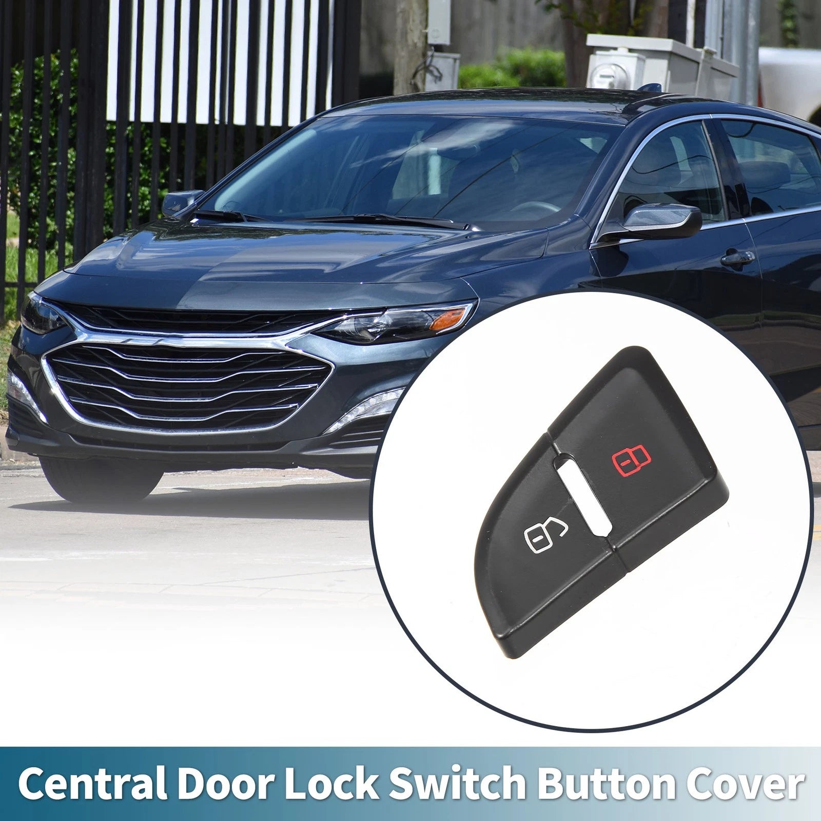Central Door Lock Switch Button Cover for Audi (2009–2016) 8K1962107A Black