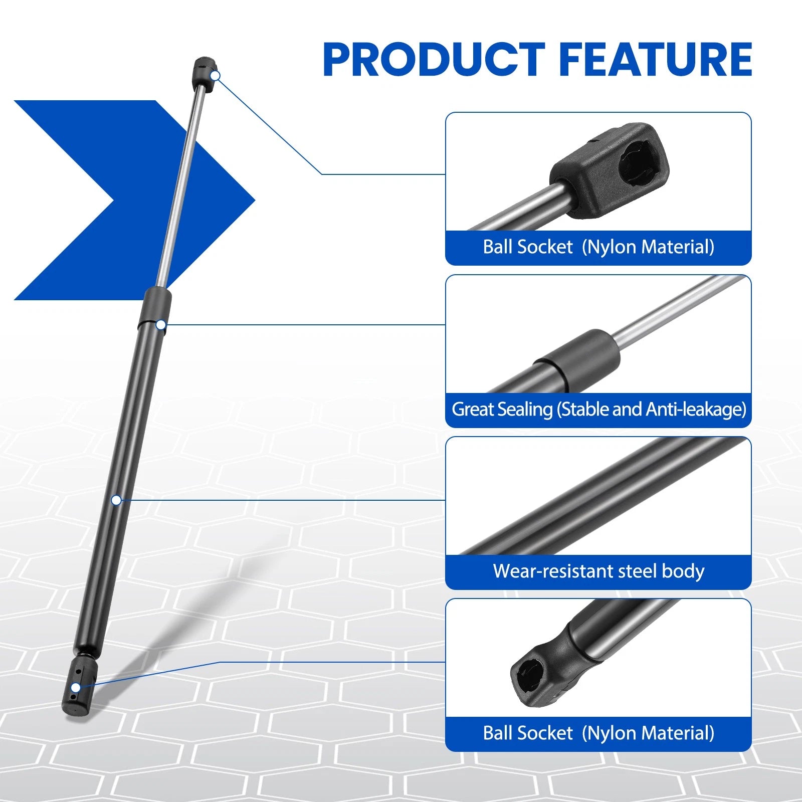 2X Front Hood Gas Lift Struts for Mercedes-Benz CLK55 AMG (2003–2004)