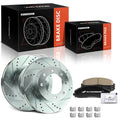 Front Drilled Rotors & Brake Pads for Ford F-250 F-350 F-450 (2013–2021)