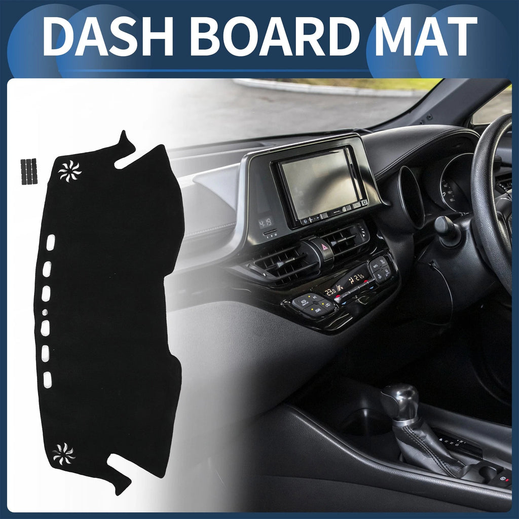 Dashboard Cover Mat for Toyota C-HR (2017–2024) Black Set of 1