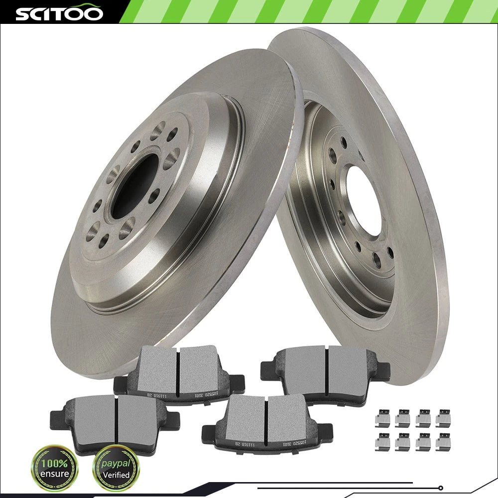 Rear Brake Rotors and Ceramic Pads for Ford Taurus X, Mercury Sable (2008–2009)