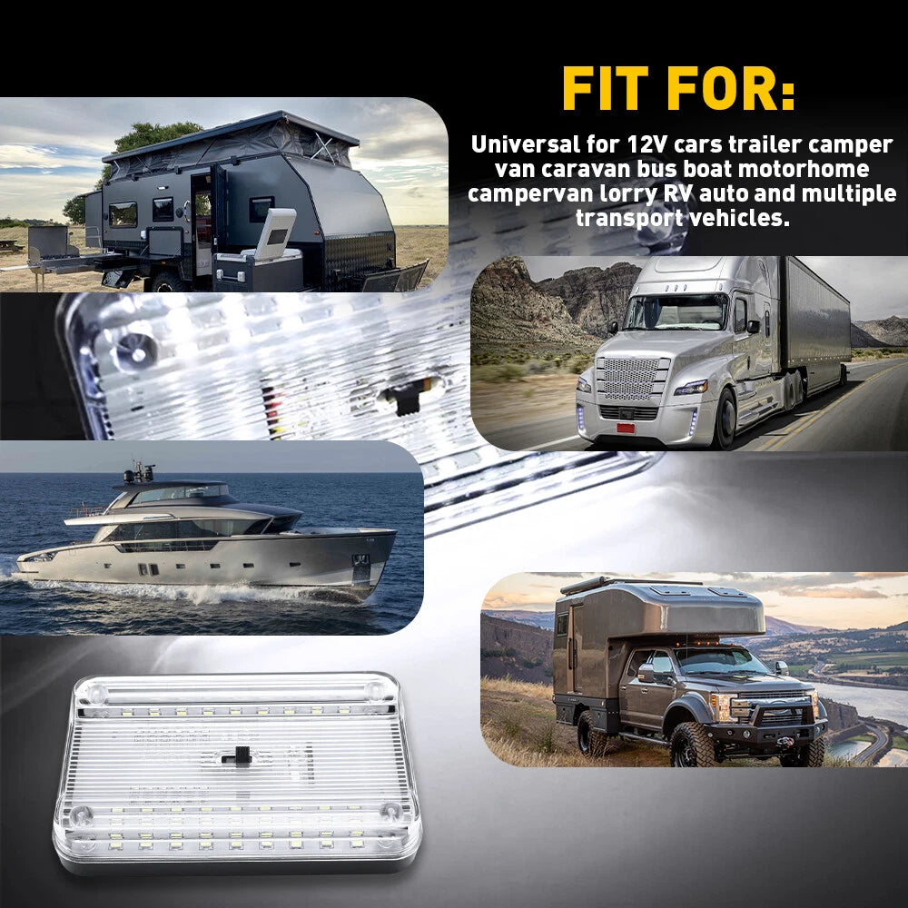 36 LED Ceiling Dome Light for RV Camper Trailer Truck (12V)