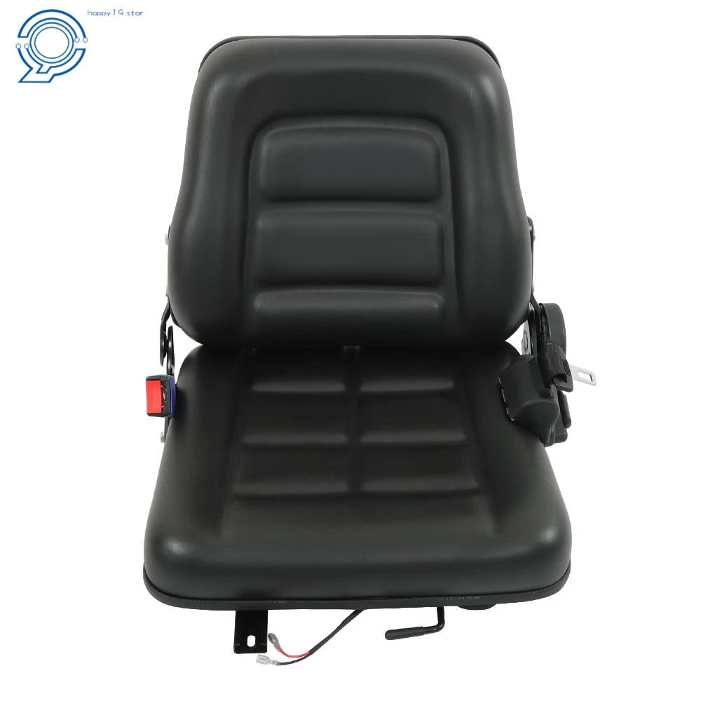 Adjustable Forklift Seat with Seatbelt for Universal Fit