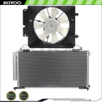 AC Condenser and Cooling Fan Assembly Kit for Honda CR-V (2002–2006)