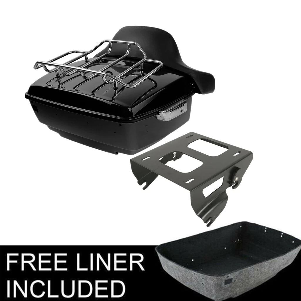 King Trunk Backrest Solo Mount for Harley Touring Street Road Glide (2014–2025)