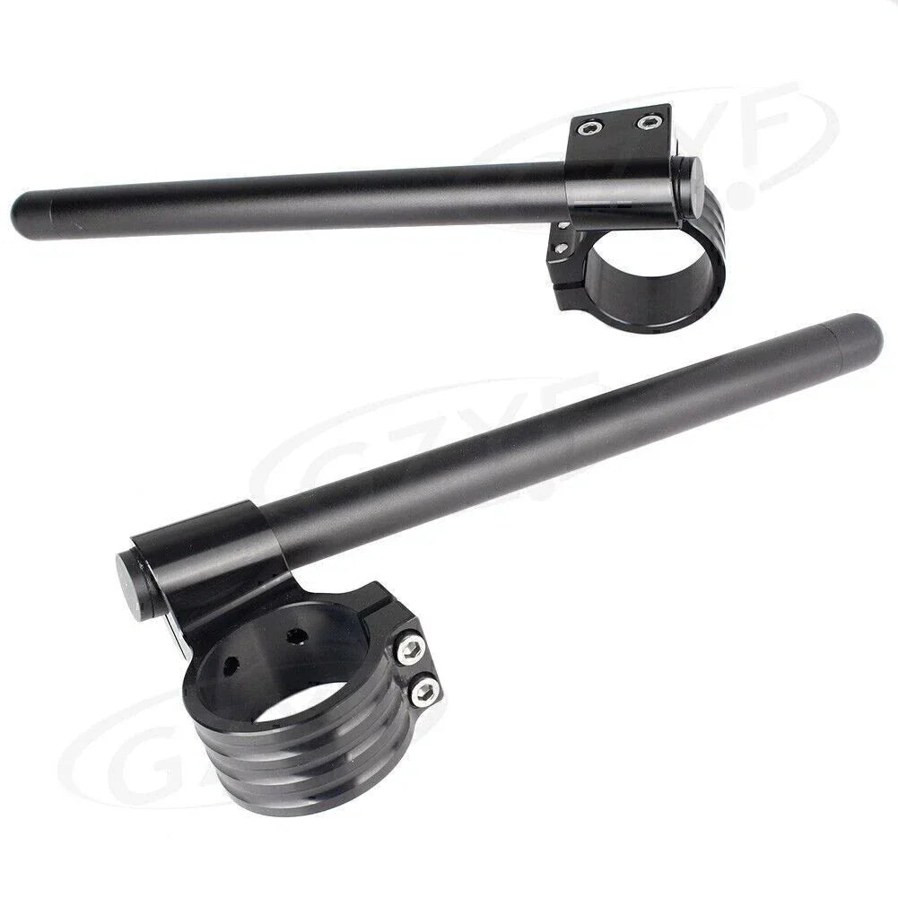 Black 37mm Clip On Handlebar Fork Tubes for Motorcycle (Universal)
