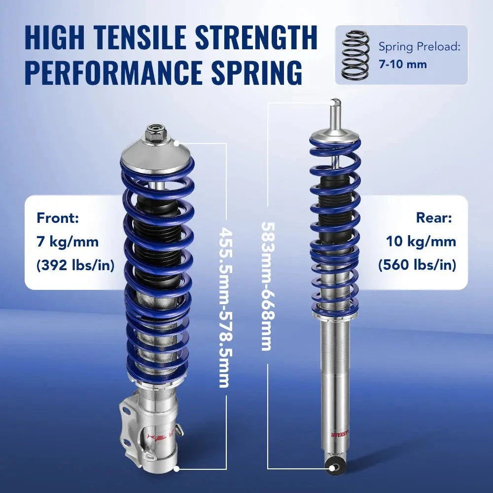 Coilover Struts Kit for VW Golf Jetta MK2 MK3 (1985–2000)