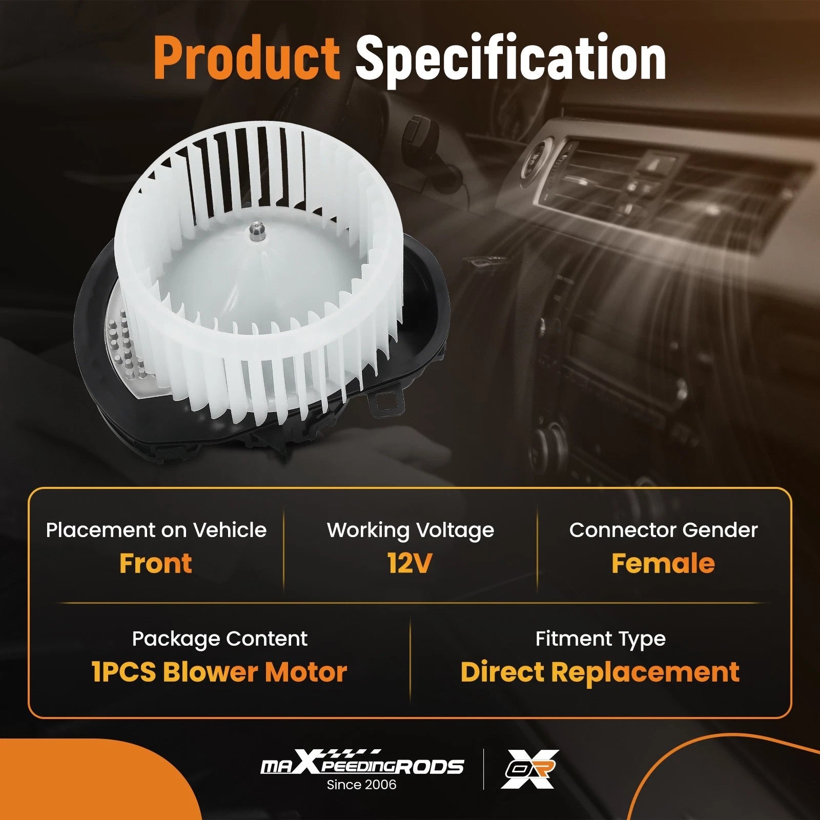 HVAC Heater Blower Motor for VW Touareg Porsche Cayenne (2011–2018)